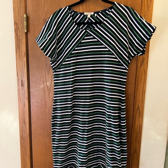 Barbour Little Hampton Dress Size 10 Navy/ Green - Picture 3 of 13